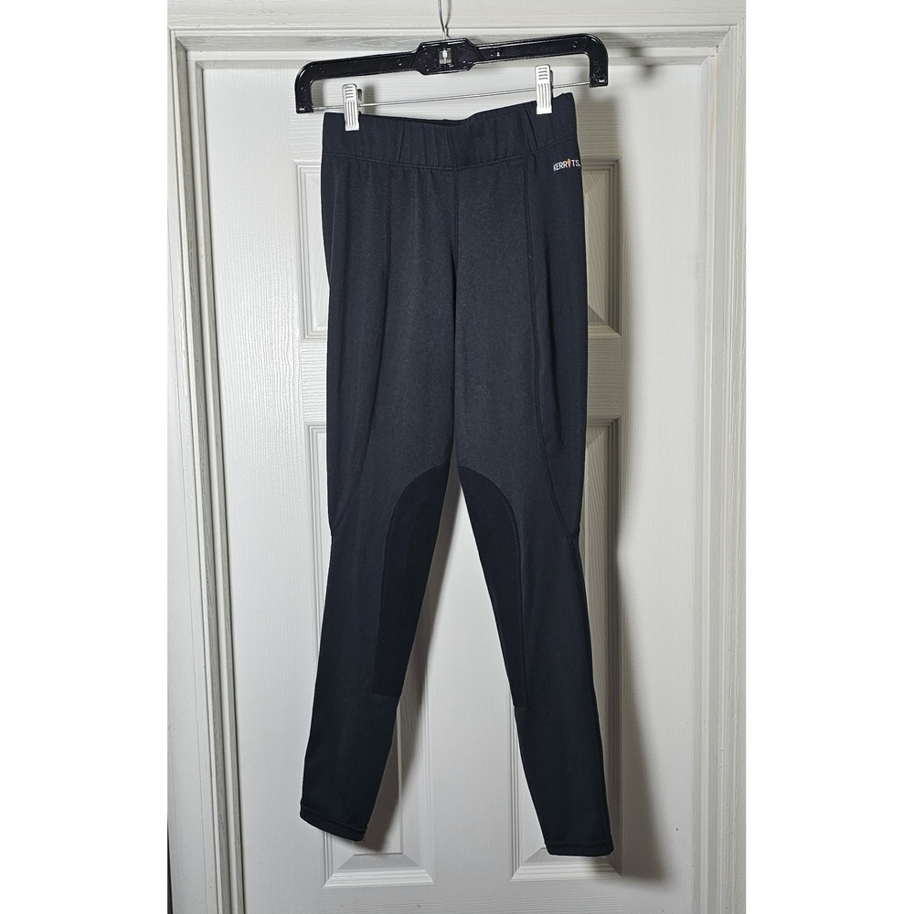 Kerrits Breeches Women's Small Black Equestrian Riding Leggings Faux Suede Patch